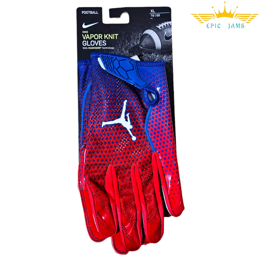 Nike Jordan Vapor Jet Gloves Pro Bowl Red/Blue DH7926-439 Men's Size XL New